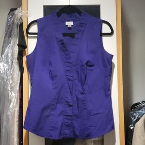 Worthington Stretch Purple button down sleeveless